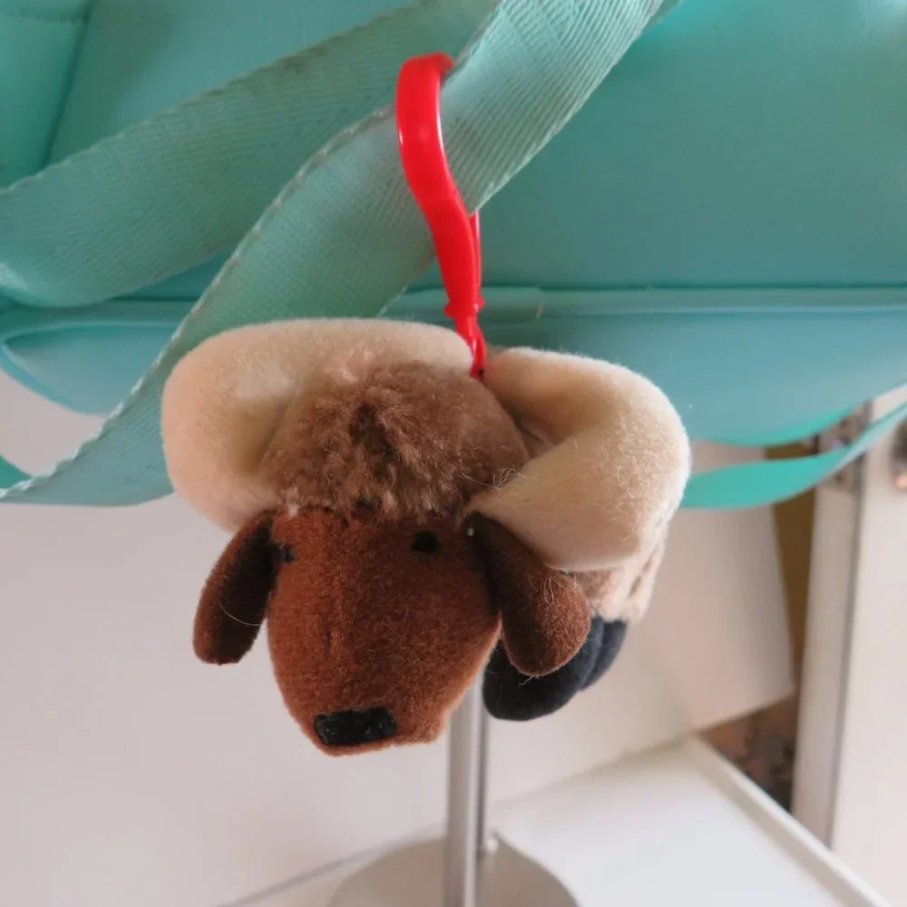 Bison Buffalo BACKPACK CLIP plush mini stuffed animal #2 zoo animals